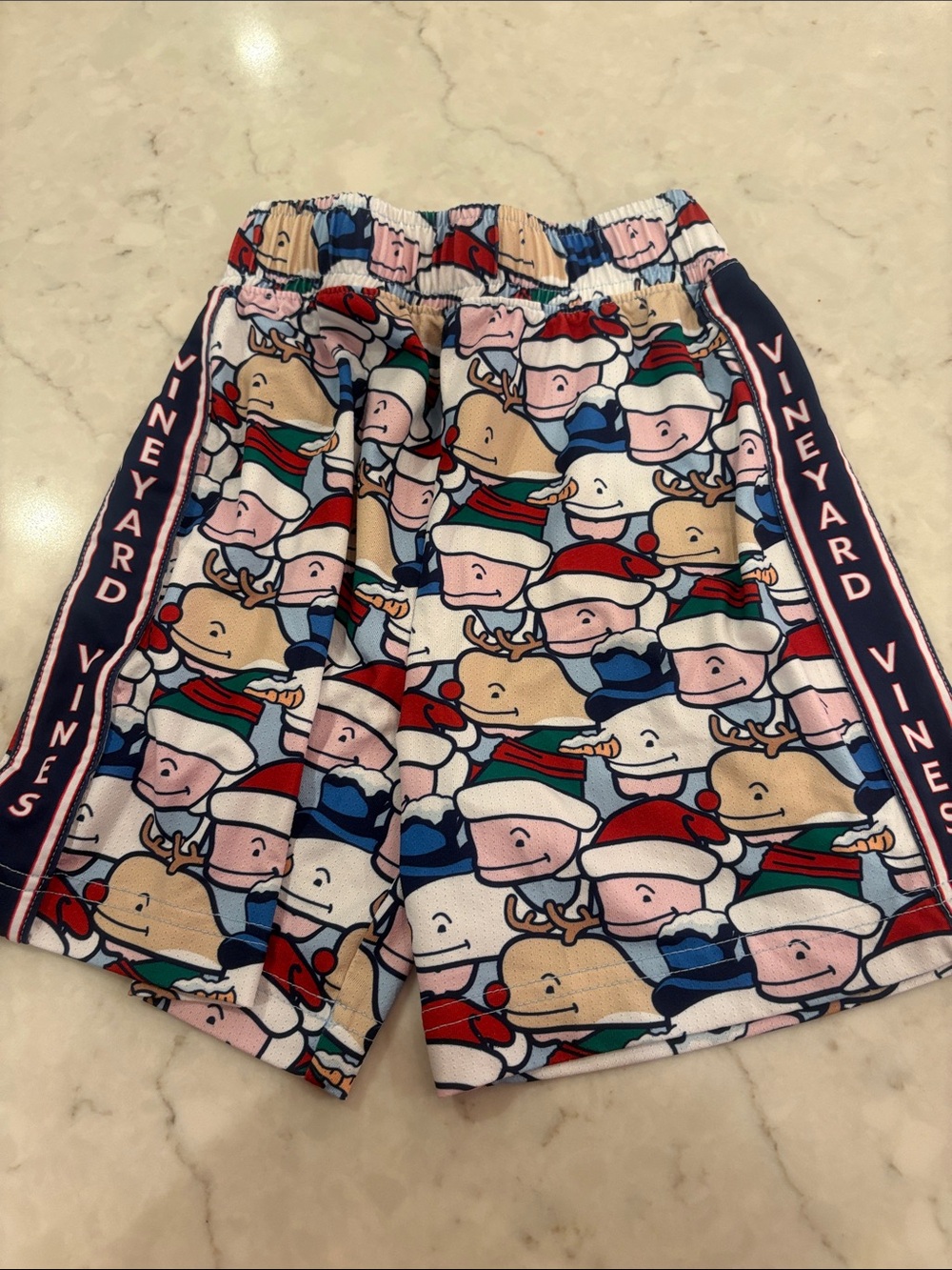 Vineyard Vines Kids Holiday wale Print Shorts